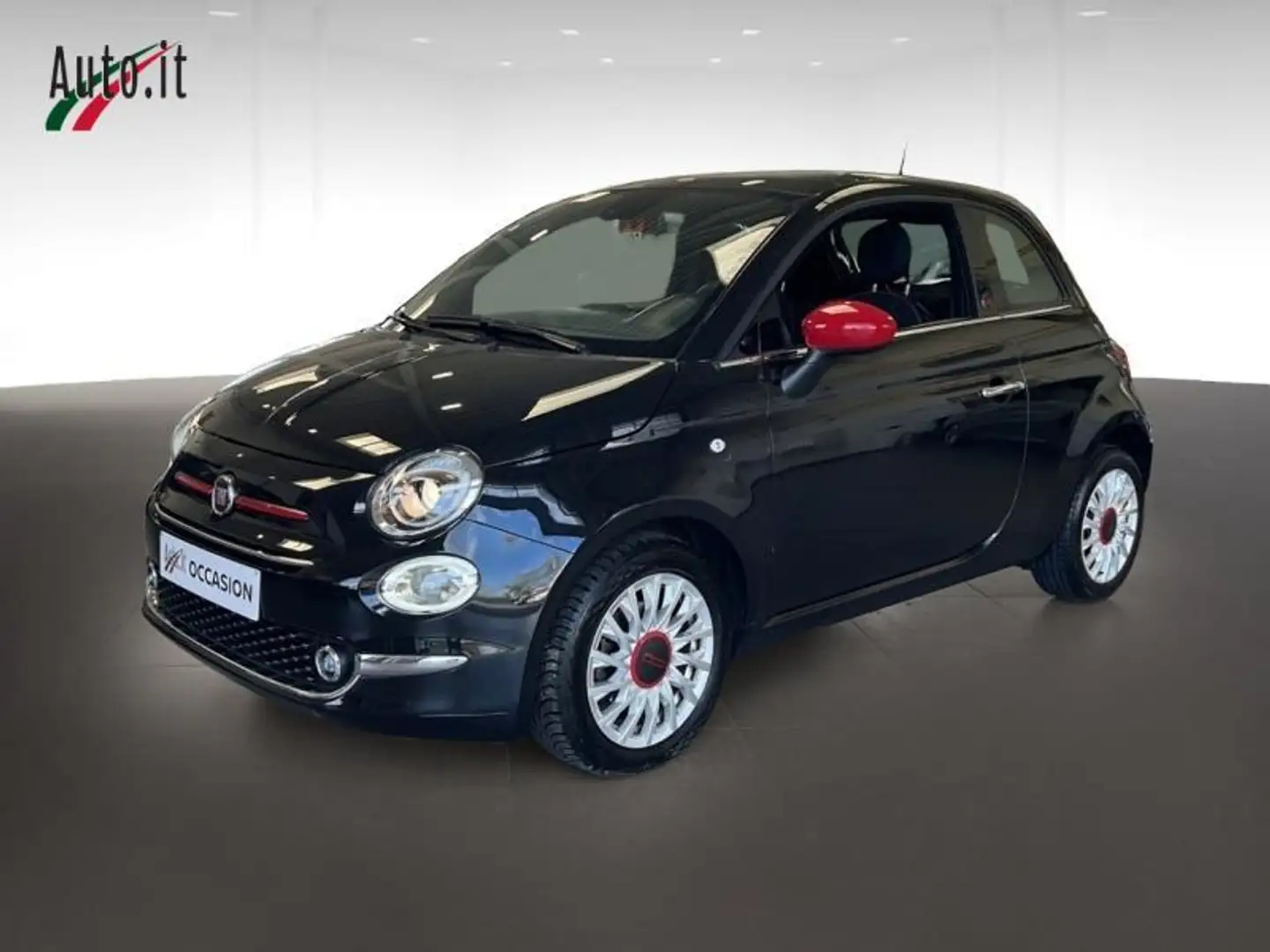 Fiat 500 Red Edition *Toit pano* Negro - 1
