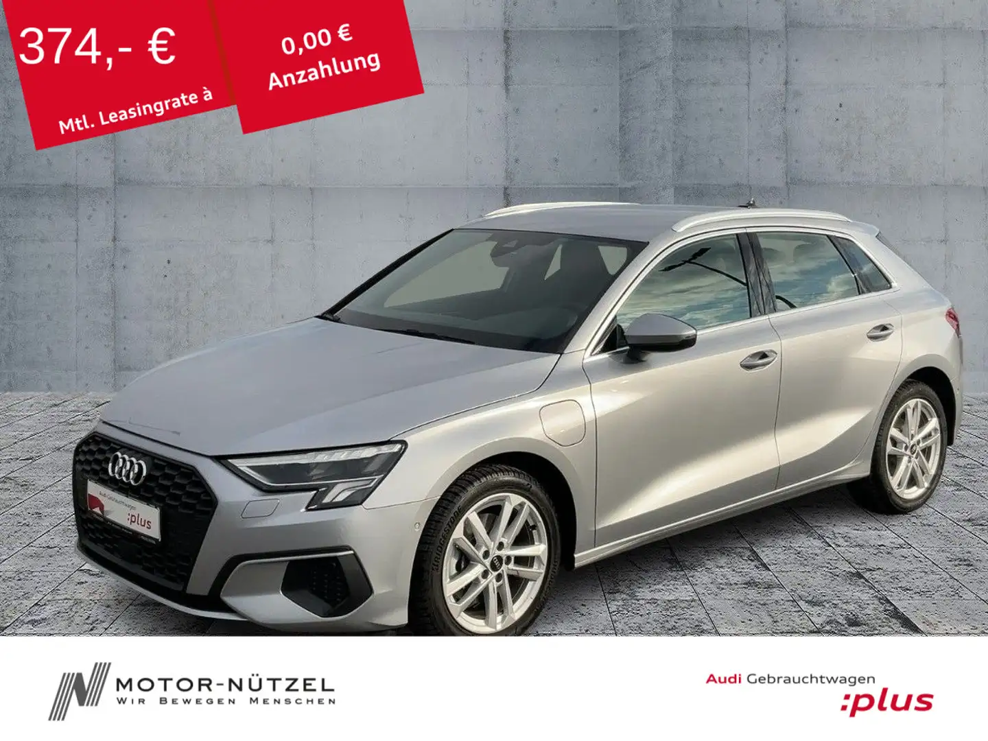Audi A3 40 TFSI e S-TR LED+NAVI+RFK+ACC+AHK Silber - 1