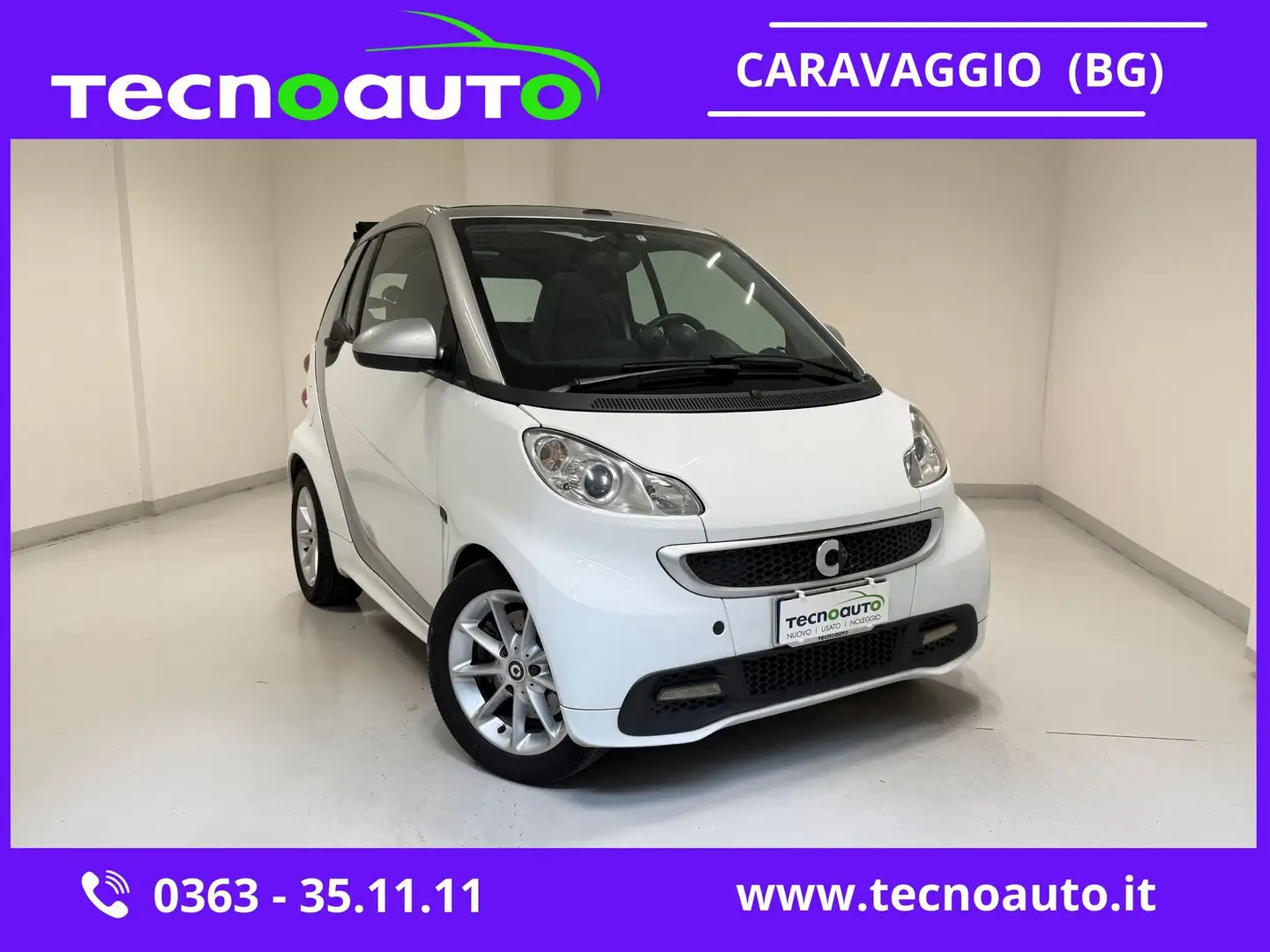 smart forTwo fortwo 1000 52 kW MHD cabrio passion Bianco - 1