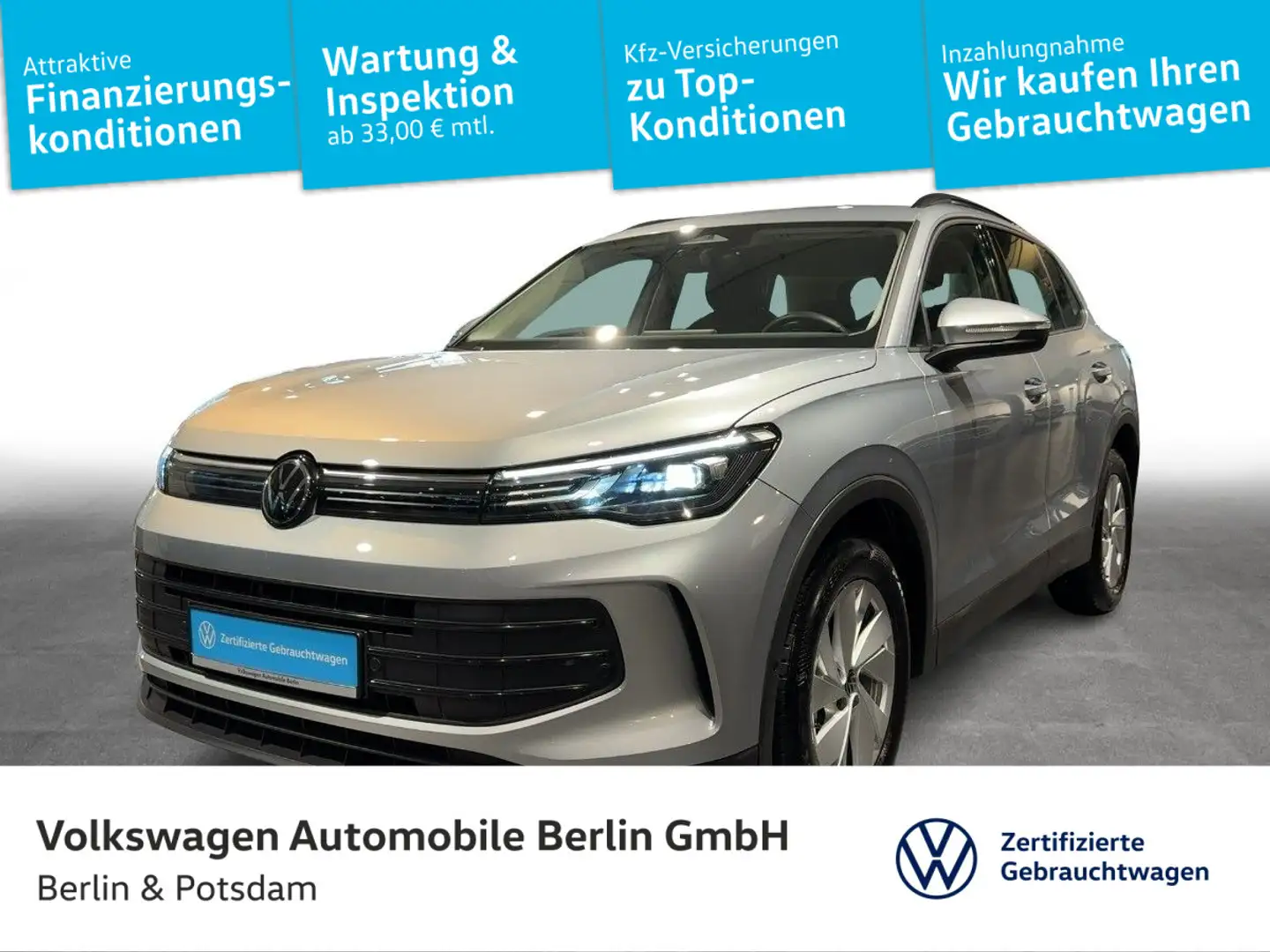 Volkswagen Tiguan 2.0TDI DSG NAVI AHK 3J-Garantie LED Silber - 1