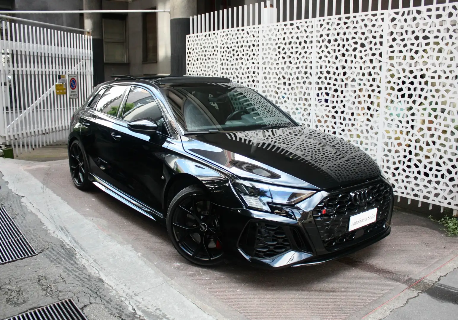 Audi RS3 SPB Tetto-Matrix-Scarico-Total Black-ADAS-Italiana Zwart - 1
