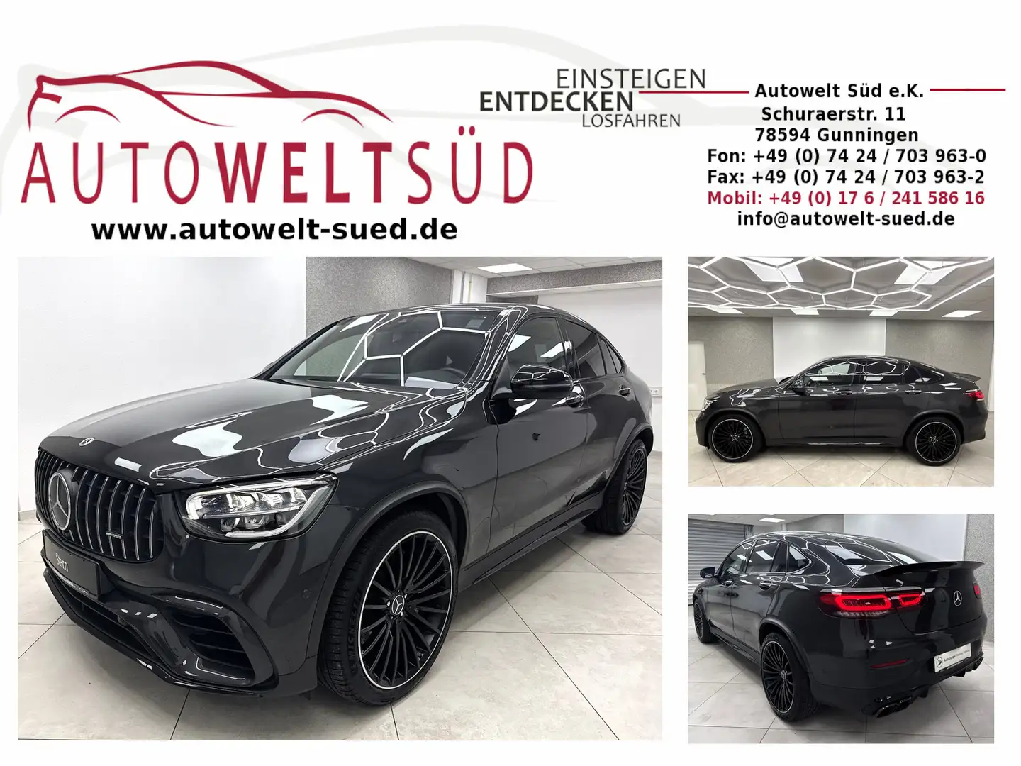 Mercedes-Benz GLC 63 AMG 4M Coupé Night Perf. Sitze SAGA HUD DTR RCam Grau - 1
