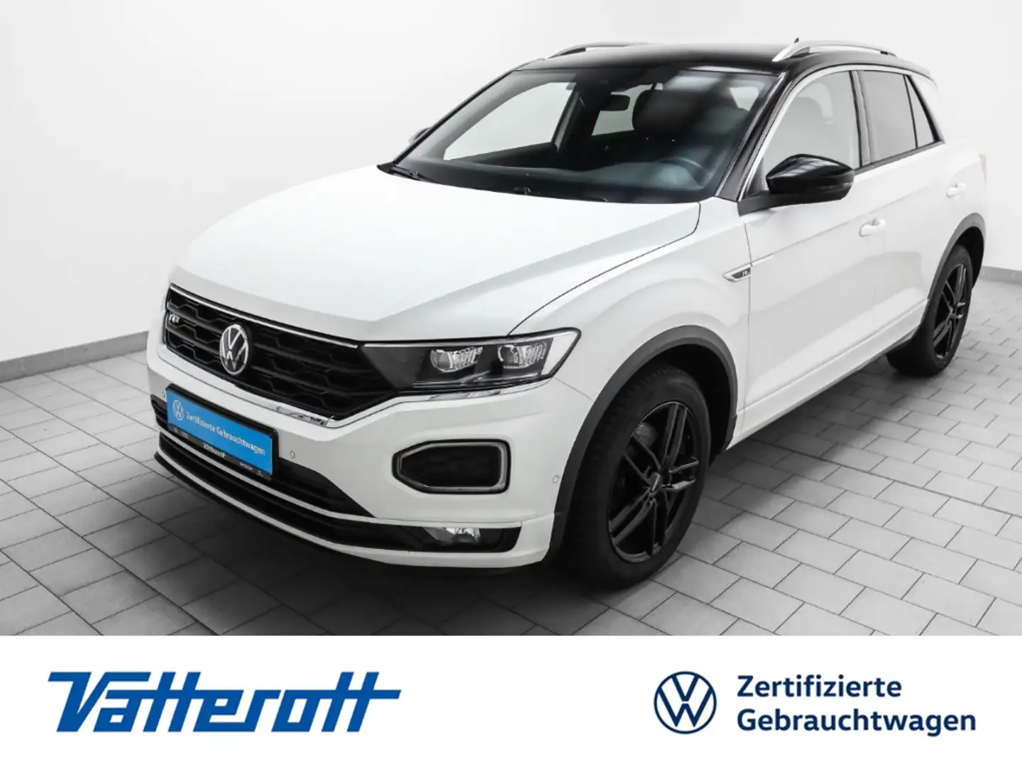 Volkswagen T-Roc 1.5 TSI Sport R Line Exterieur AHK Navi Weiß - 1