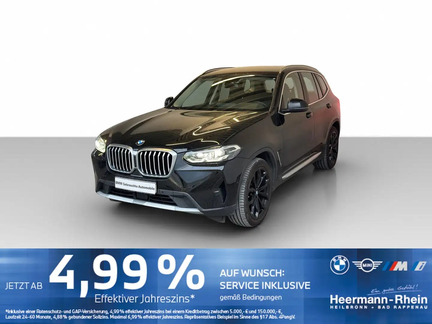 BMW X3 xDrive20dA LiveCock.ACC.AHK.LED.Sportsz.ParkA Schwarz - 2