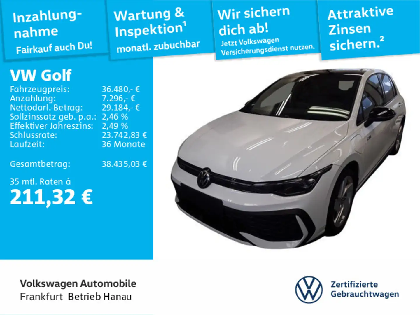 Volkswagen Golf GTE VIII 1.5 TSI DSG eHybrid GTE Navi IQ.Light Weiß - 1