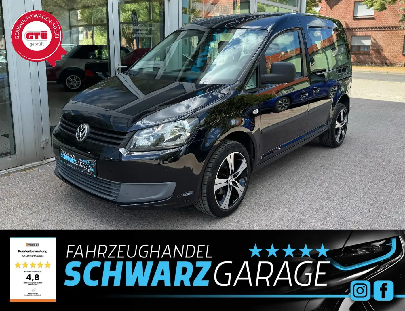 Volkswagen Caddy Kasten/Kombi Trendline*ZV*KLIMA* Zwart - 1