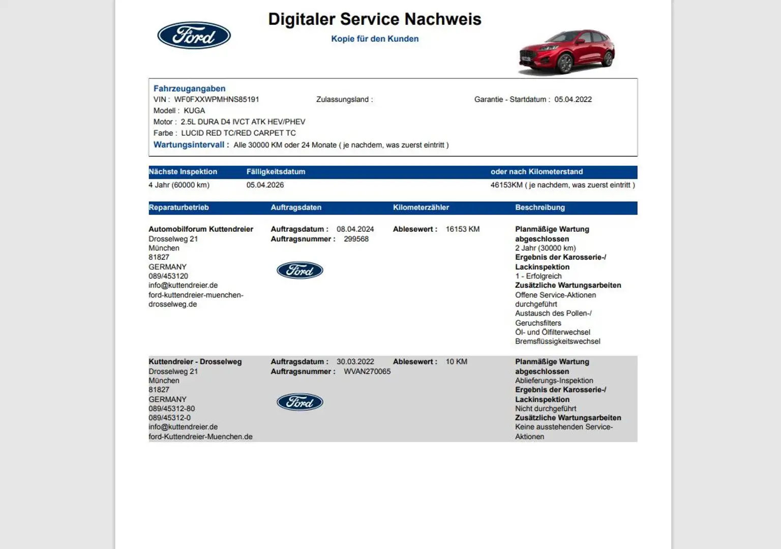 Ford Kuga PHEV ST-Line X Navi 2xKamera Voll-LED SHZ Rouge - 2