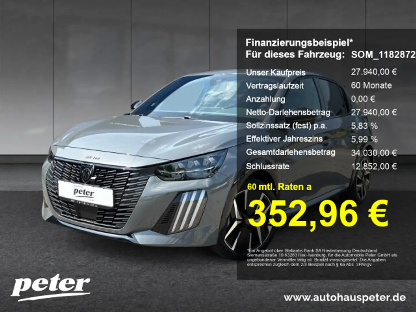 Peugeot 208 208 GT Hybrid 110 +360°Kamera+Navi+Keyless+ Gris - 1