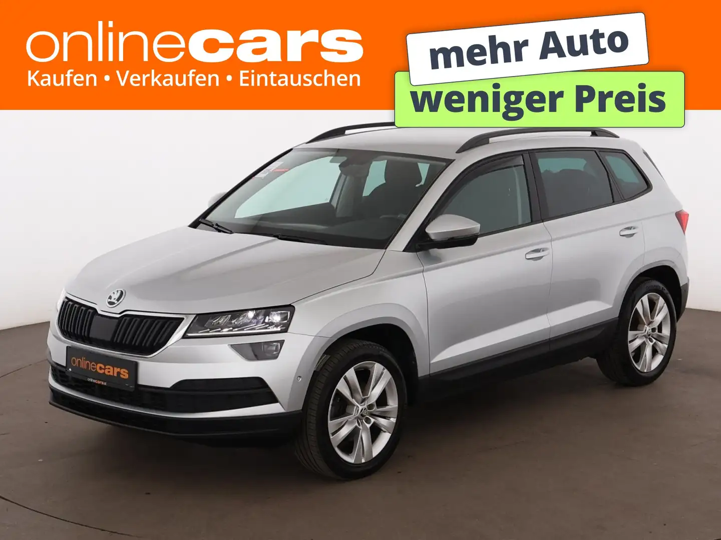 Skoda Karoq 2.0 TDI 4x4 Style Aut LED RADAR NAVI TEMP Silber - 1