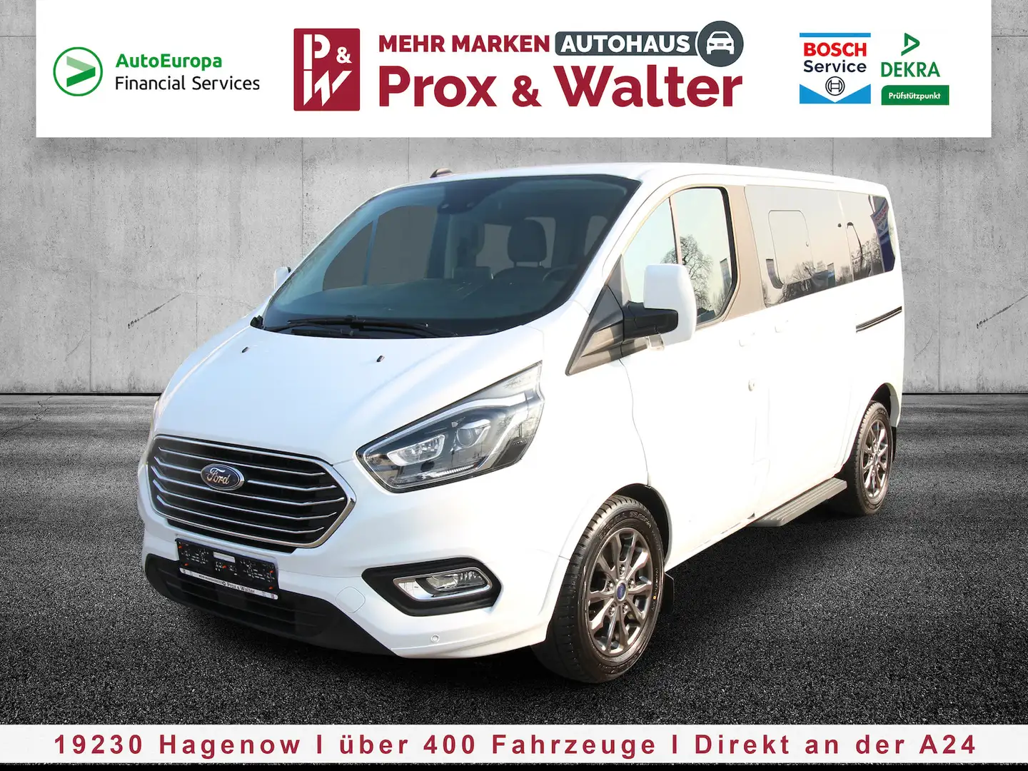 Ford Tourneo Custom Titanium X L1 2.0 EcoBlue D 185 Weiß - 2