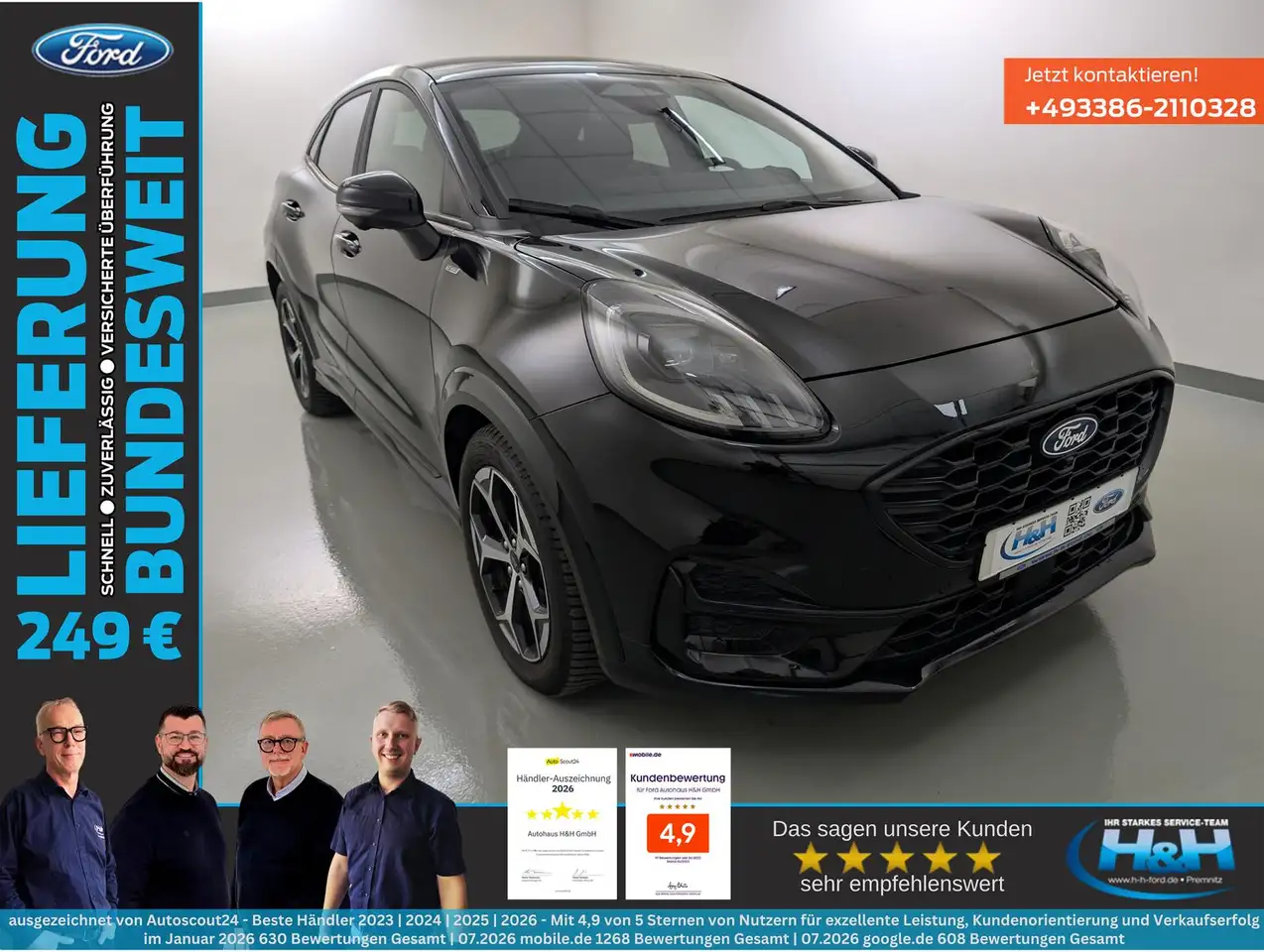 Ford Puma 1.0 Aut M-Hybrid ST-Line X Matrix+Pano+AHK