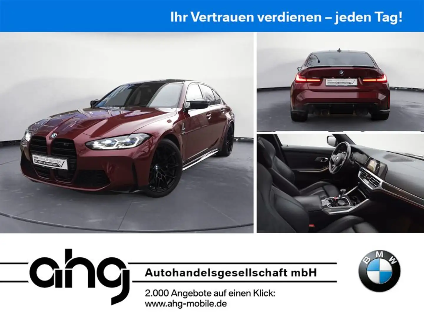 BMW M3 Competition M xDrive Laserlicht Harman Kardon Rouge - 1