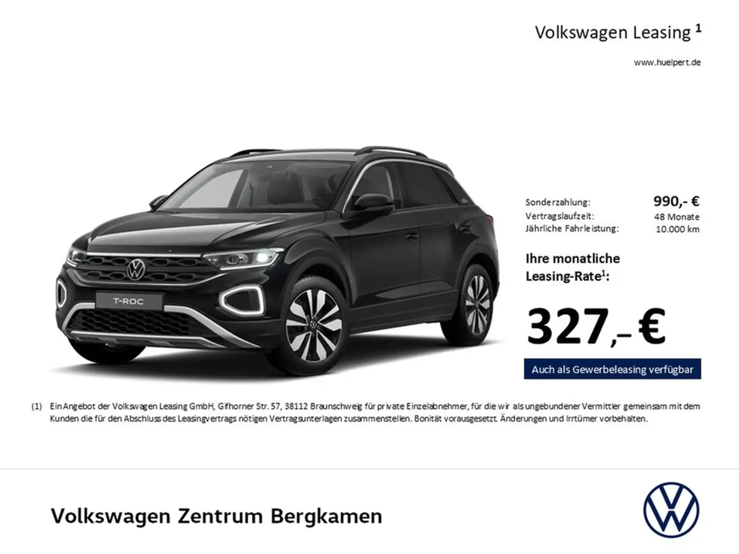 Volkswagen T-Roc 2.0 GOAL AHK CAM ACC LM17 NAVI SITZHEIZUNG Schwarz - 2