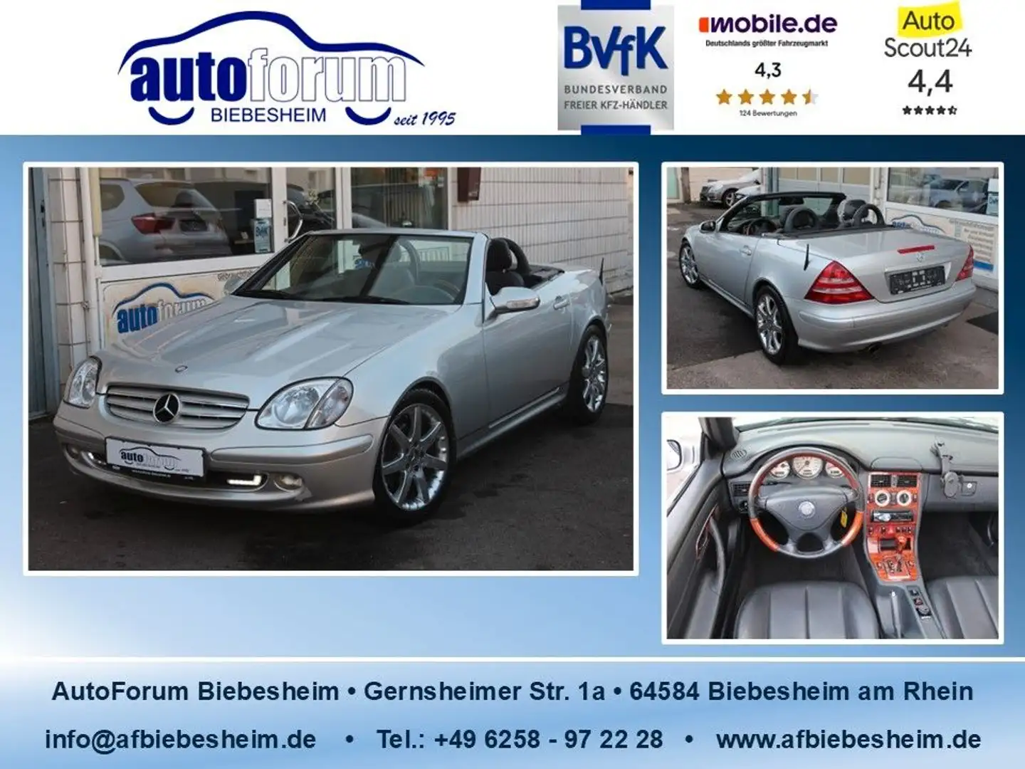 Mercedes-Benz SLK 200 Kompressor Cabrio Leder*Sitzheizung Grau - 1