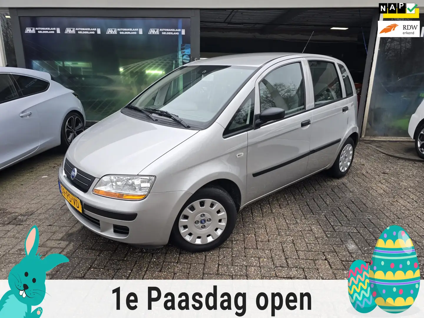 Fiat Idea 1.4-16V Dynamic | AUTOMAAT | AIRCO | NIEUWE APK | Gris - 1