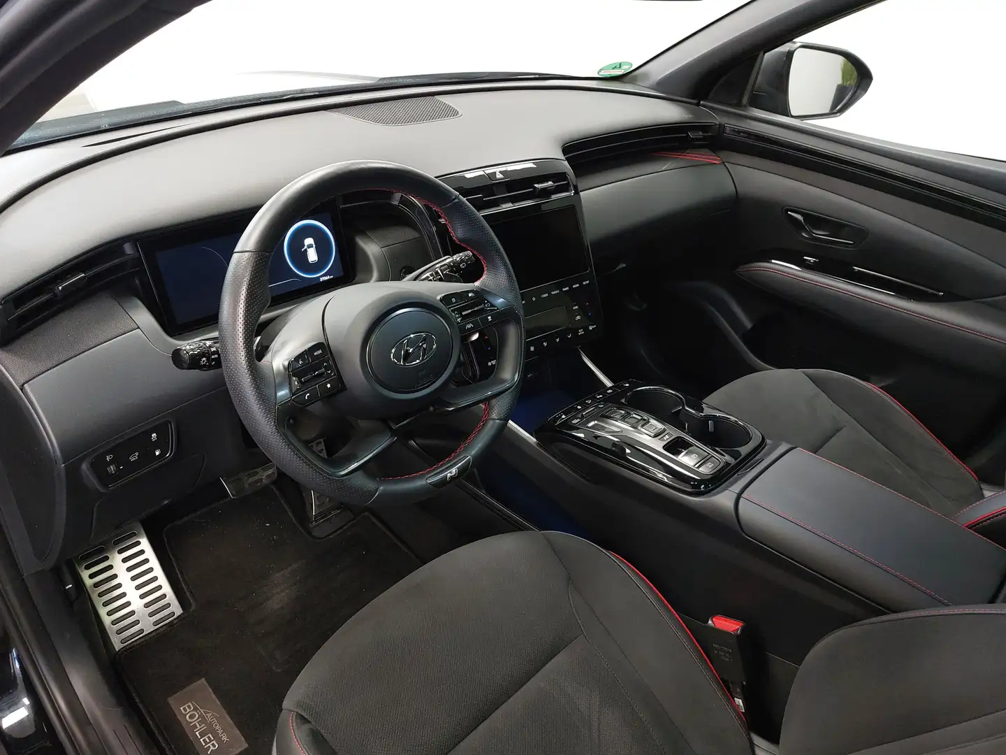 Hyundai TUCSON 1.6 T-GDI PHEV N Line Sky 4WD I OP AFSPRAAK I Pano Zwart - 2