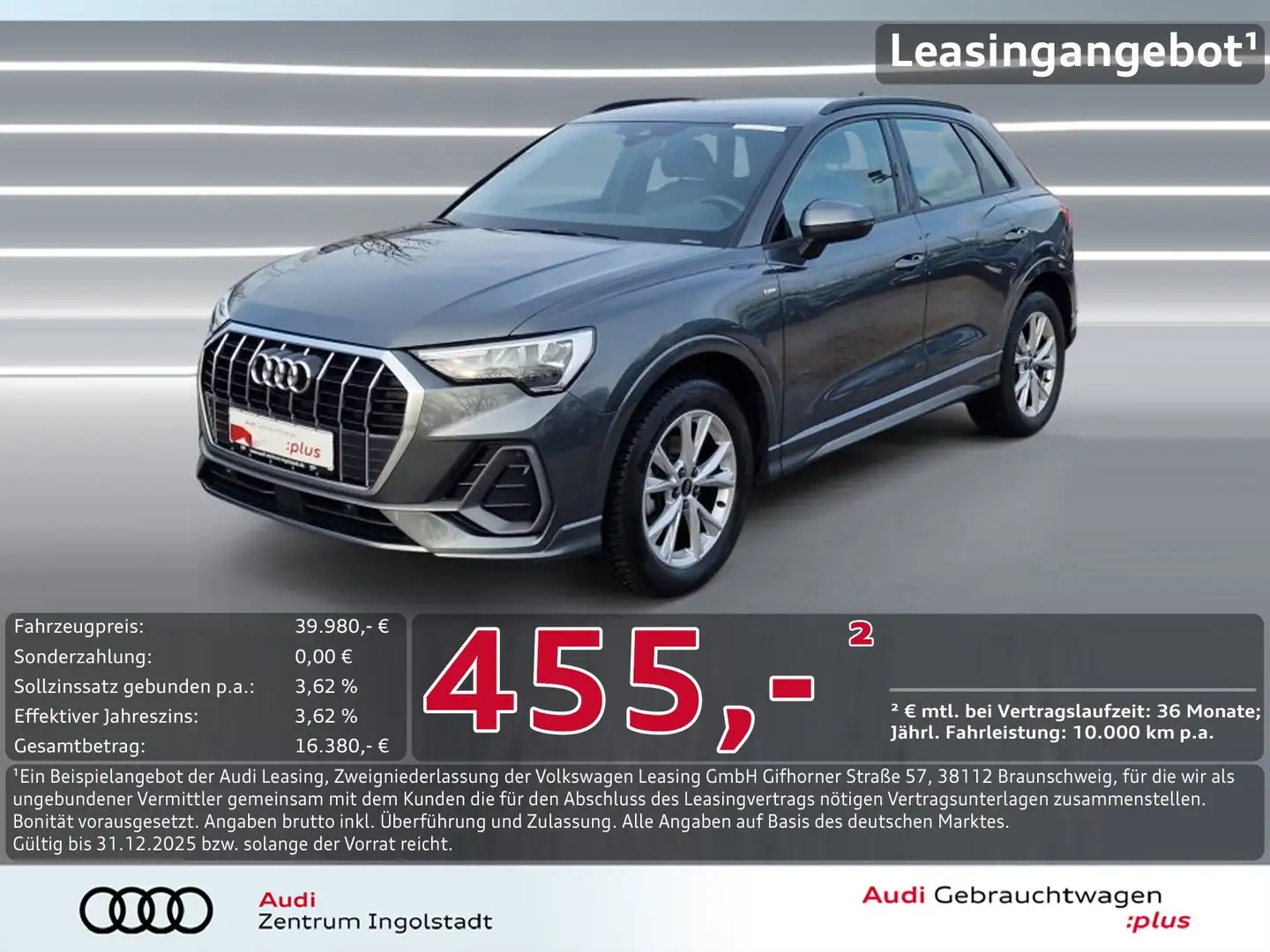 Audi Q3 35 TDI S line NAVI+ ACC KAM. 18" LEDER Schwarz - 1