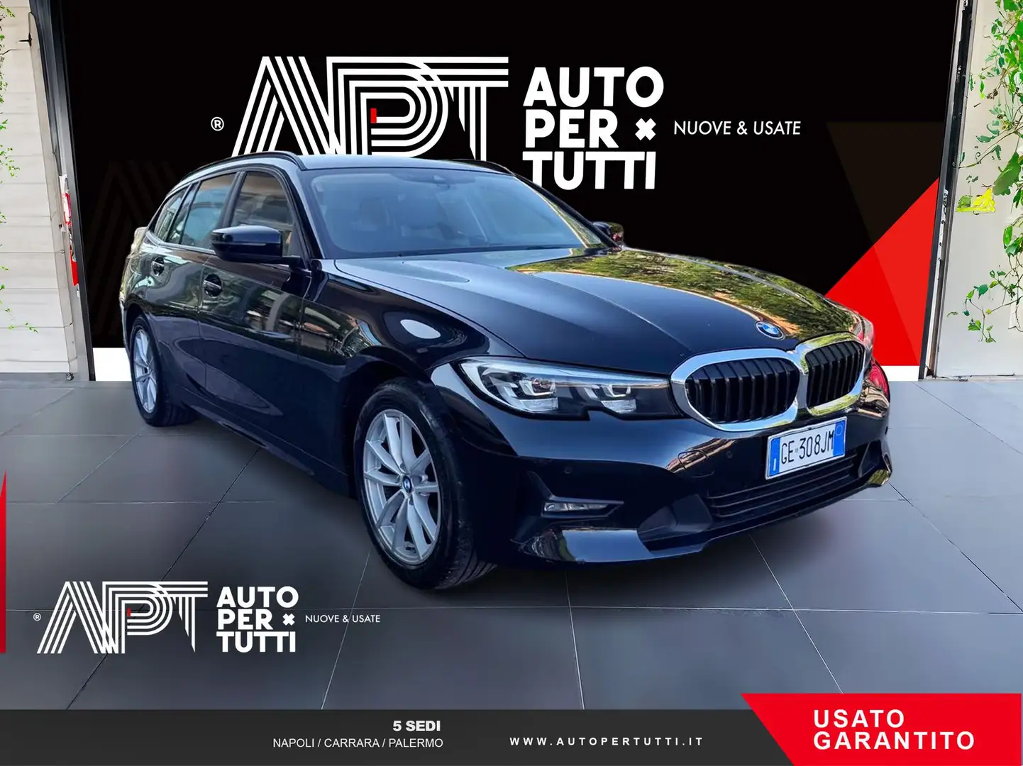 BMW 320 320d Touring mhev 48V xdrive Business Advantage au Nero - 2
