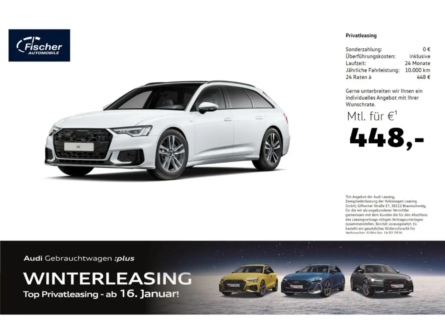 Audi A6 Avant 45 TDI quattro S line AHK/P-Dach/Matrix Weiß - 1