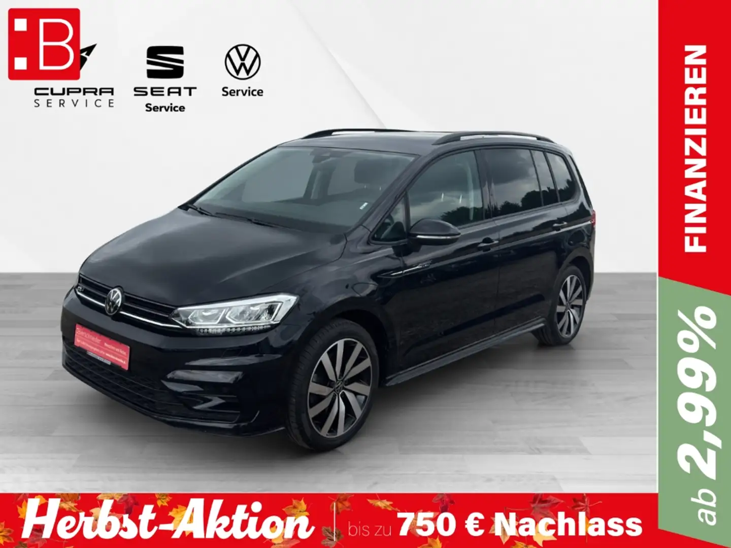 Volkswagen Touran 2.0 TDI DSG Highline R-Line 7-SITZE COCKPIT PRO LE Schwarz - 1