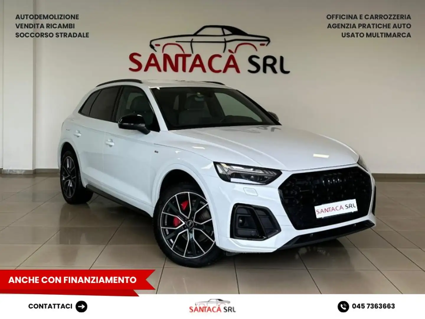 Audi Q5 40 TDI 204 CV quattro S tronic line plus Blanc - 1