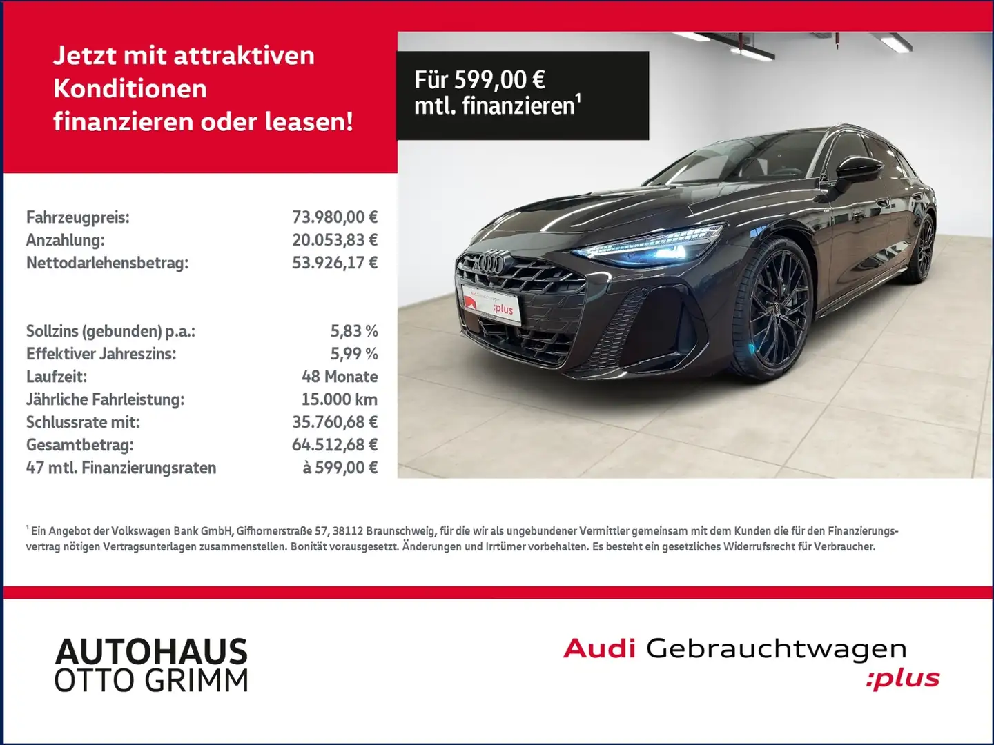 Audi A6 Avant 2.0 TDI quattro edition one NAVI ALU Braun - 1