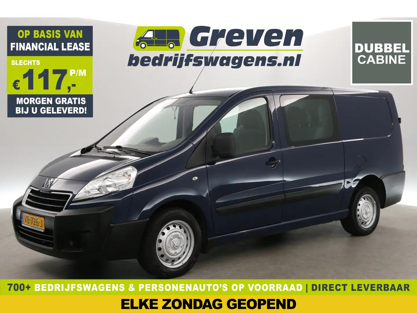 Peugeot Expert 2.0 HDI L2H1 | DC | 5-Zits | Airco | Cruise | Trek Blauw - 1