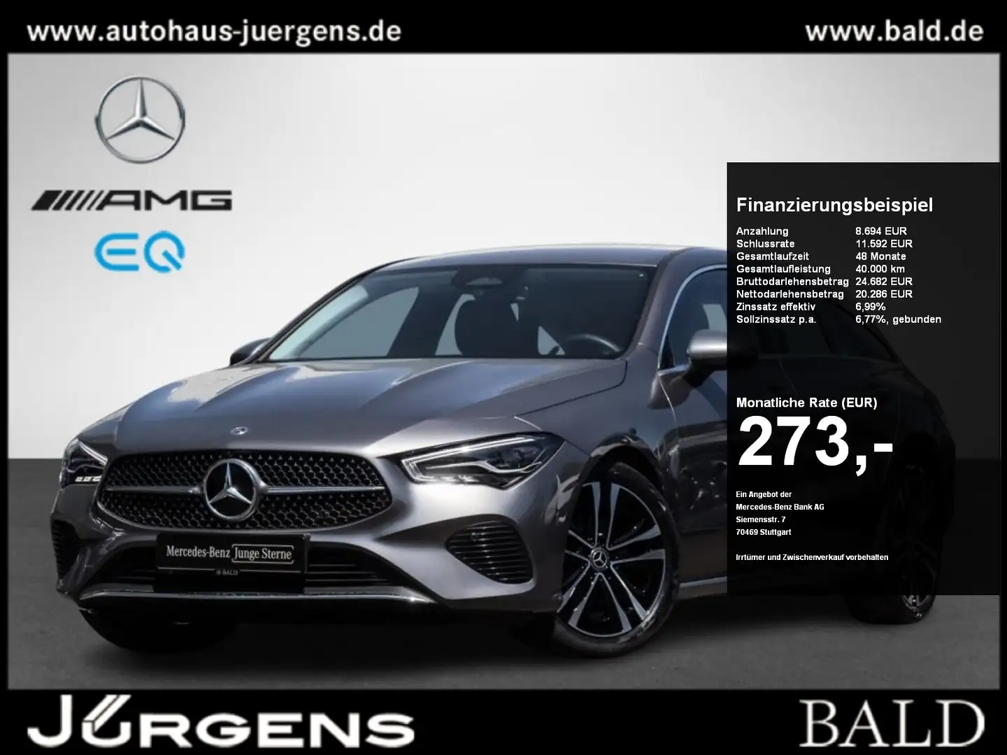 Mercedes-Benz CLA 180 SB Progressive/LED/Kamera/EASY-P/Winter Grey - 1