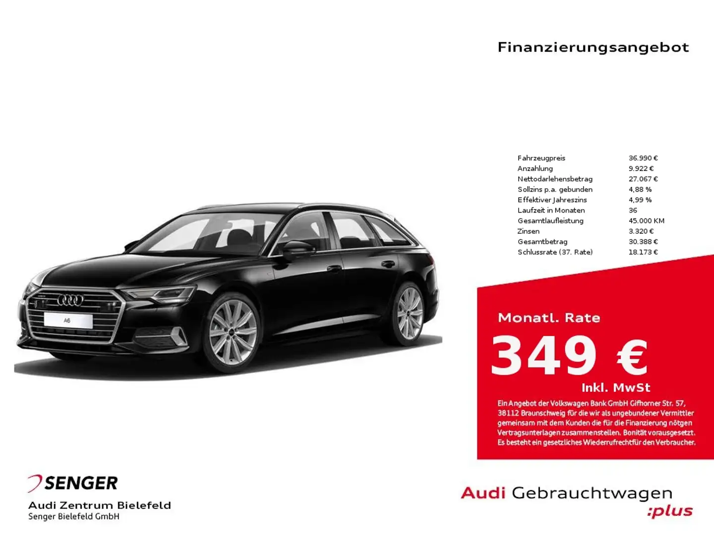 Audi A6 Avant Sport 45 TDI quattro MMI LED ACC Memory Noir - 1