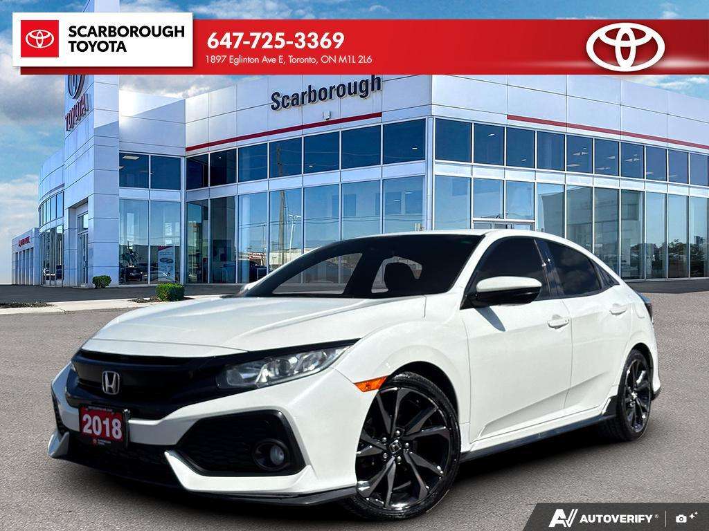 White 2018 Honda Civic Hatchback Hatchback Front-Wheel Drive 6-Speed Manual