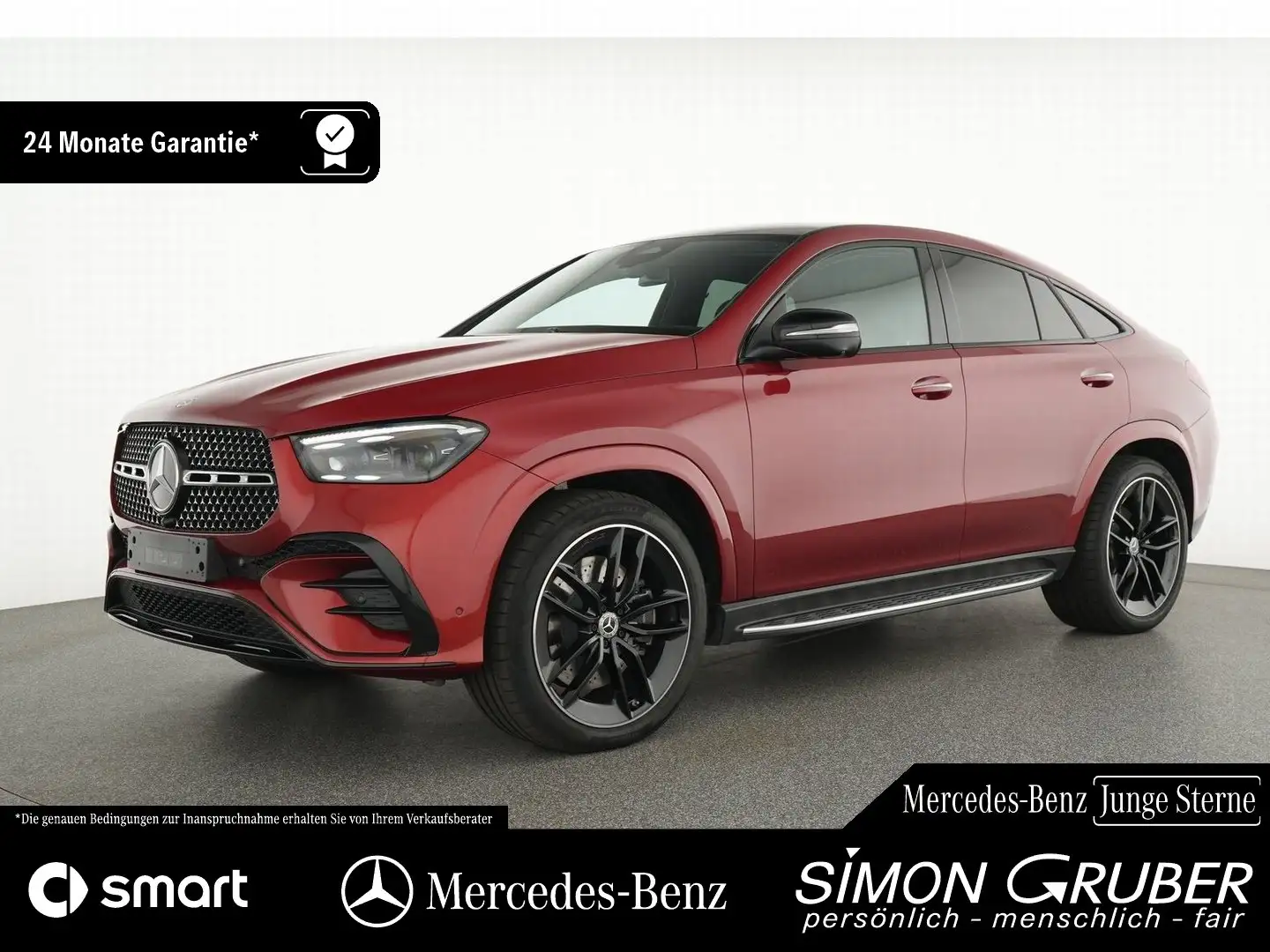 Mercedes-Benz GLE 450 d 4M Coupé AMG Night Pano Burm Airm AHK Rot - 1