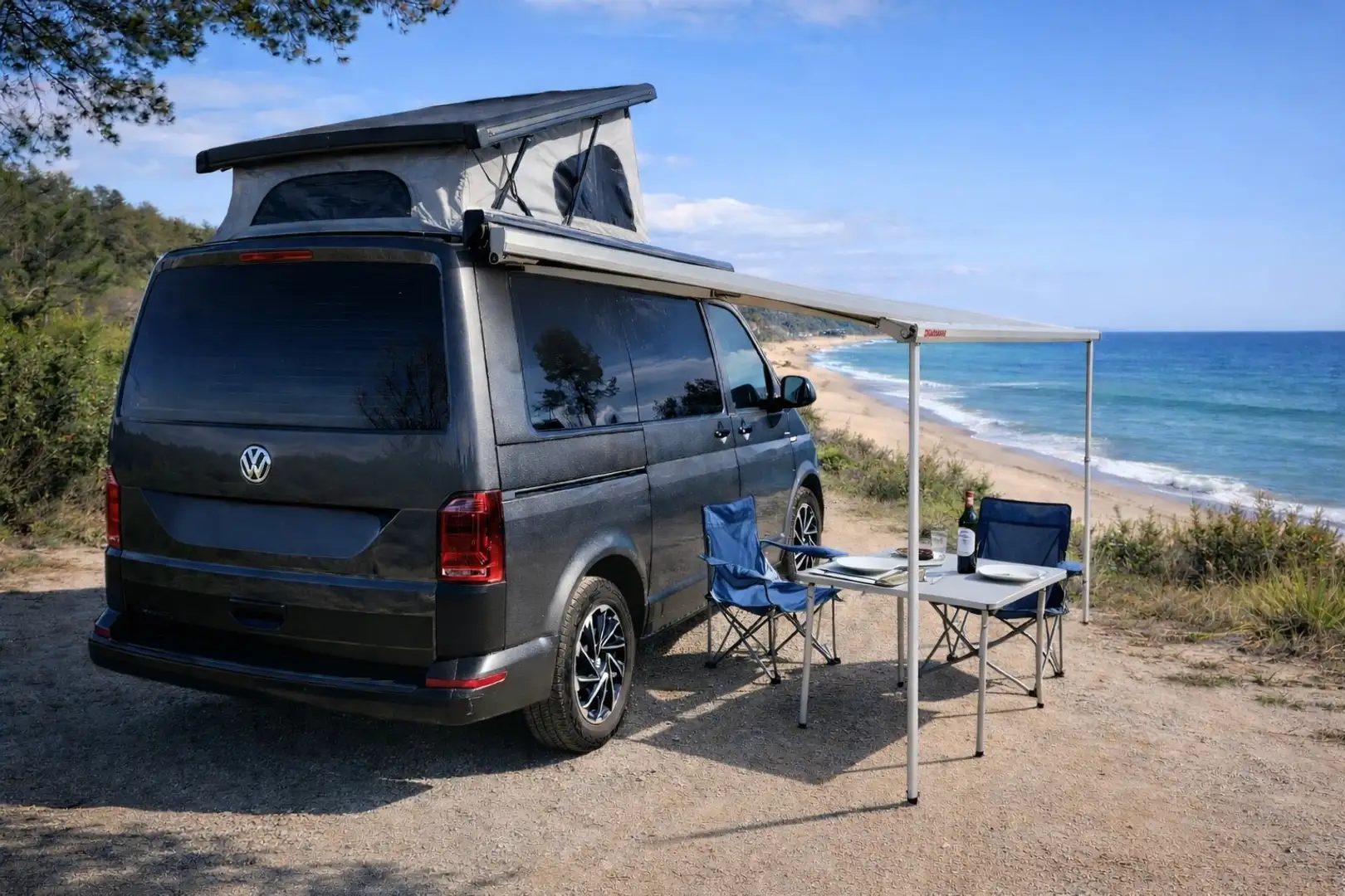 Volkswagen T6 Transporter camperizada con techo elevable, nevera, fregadero - 2