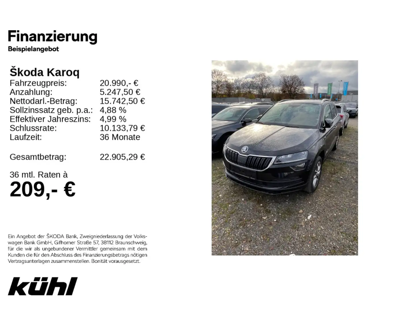 Skoda Karoq 1.0 TSI Clever Navi,Kamera,PDC Schwarz - 1