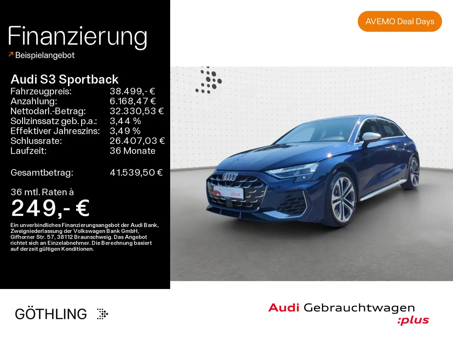 Audi S3 TFSI S tro*LED*Virtual*Navi+*S-Sitz Bleu - 1