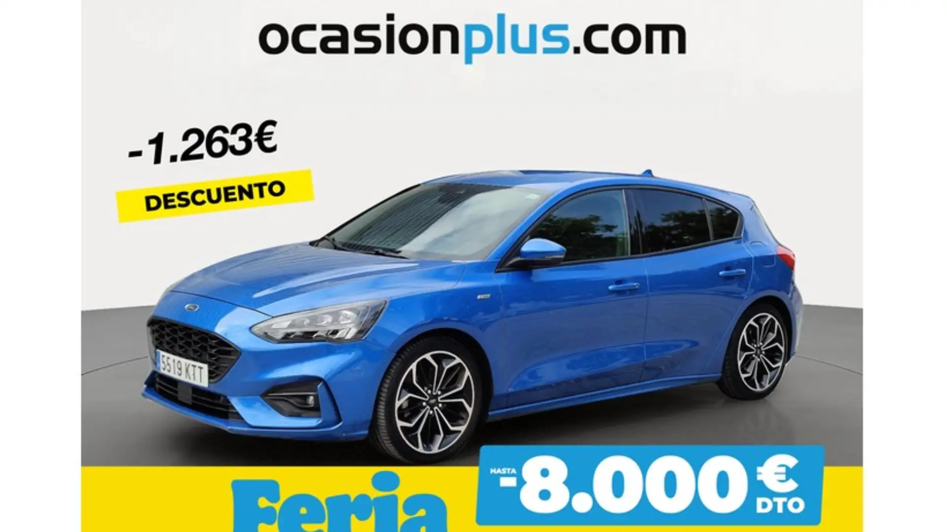 Ford Focus 1.0 Ecoboost ST Line 125 Blauw - 1