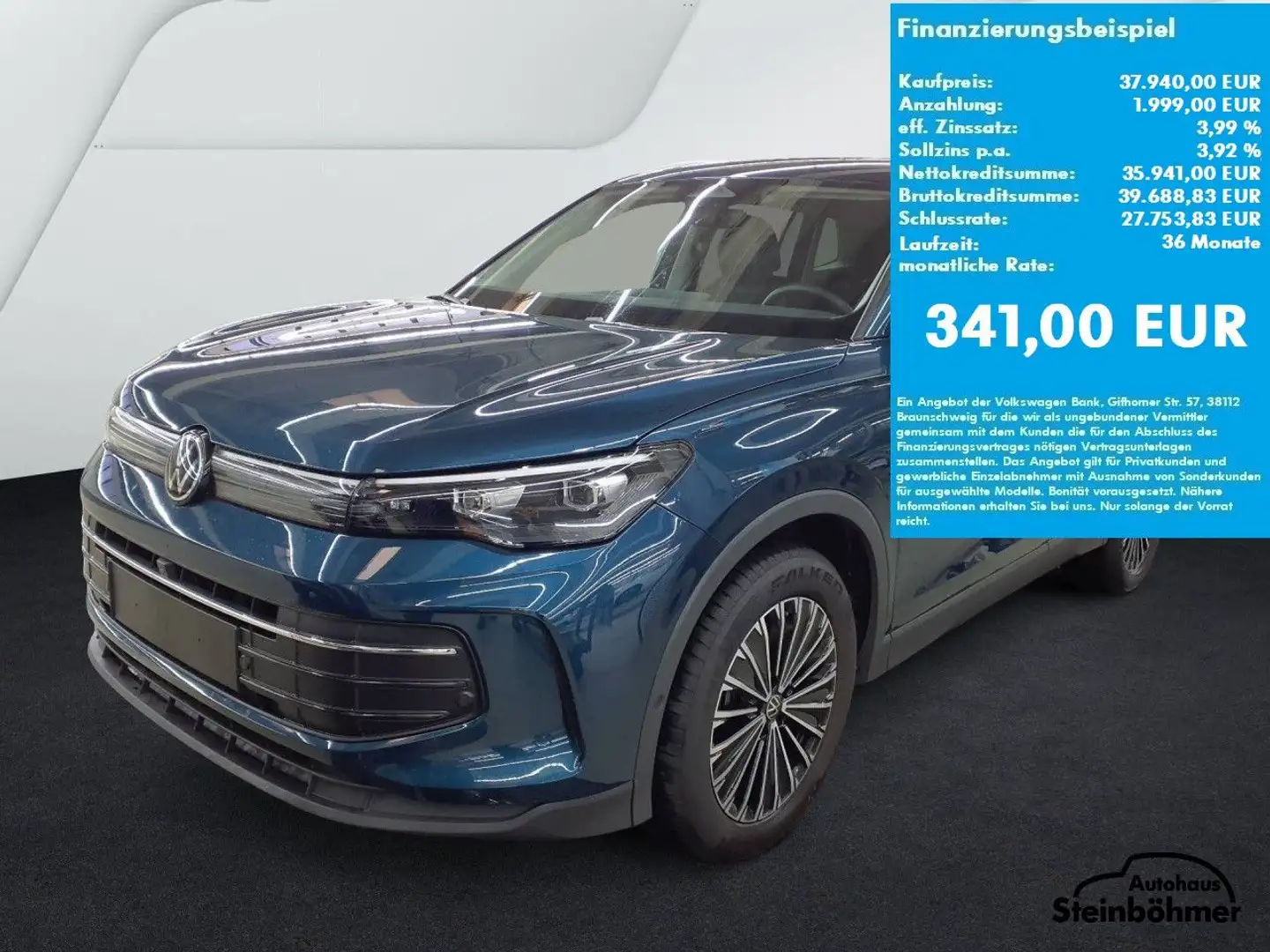 Volkswagen Tiguan GOAL 2.0TDI DSG LED Plus NAV AHK AreaView Bleu - 2