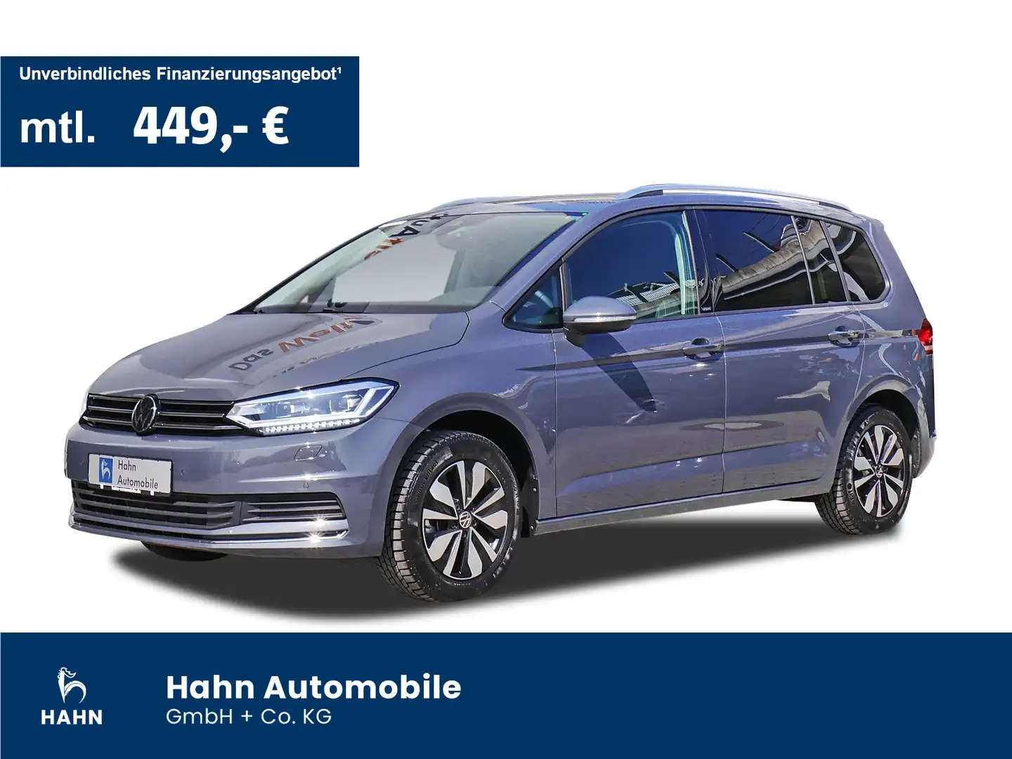 Volkswagen Touran 1.5TSI DSG Move 7-Sitzer AHK Cam ACC Navi Gris - 1