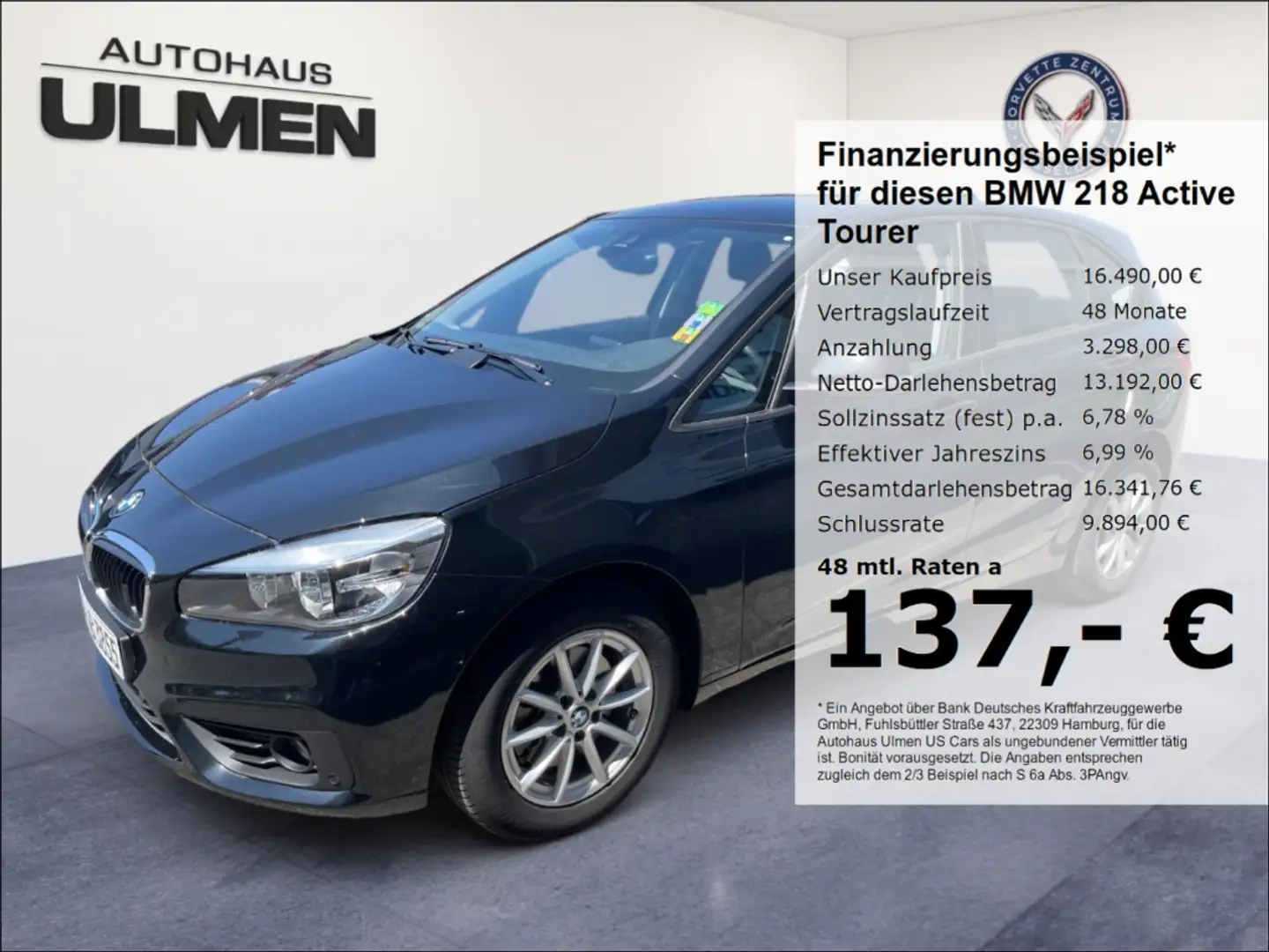 BMW 218 Active Tourer Automatik Park-Assistent Schwarz - 1