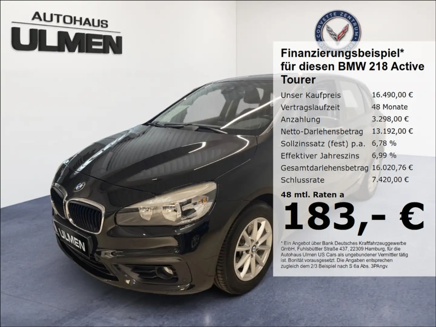 BMW 218 Active Tourer Automatik Park-Assistent Zwart - 1