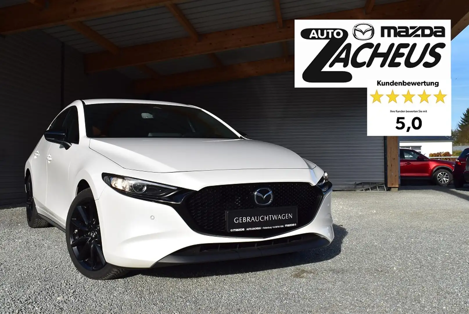 Mazda 3 5-Türer 2.5L e-SKYACTIV G 140 Nagisa Teilleder Weiß - 1