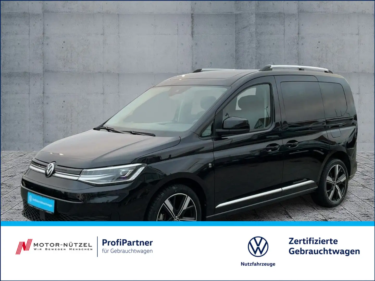 Volkswagen Caddy 2.0 TDI DSG STYLE LED+NAV+ACC+PANO+AHK+18" Schwarz - 1