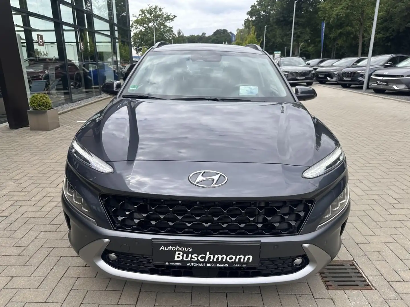 Hyundai KONA 1.6 T-GDI DCT Prime +LEDER+RFK+NAVI+ Grijs - 2