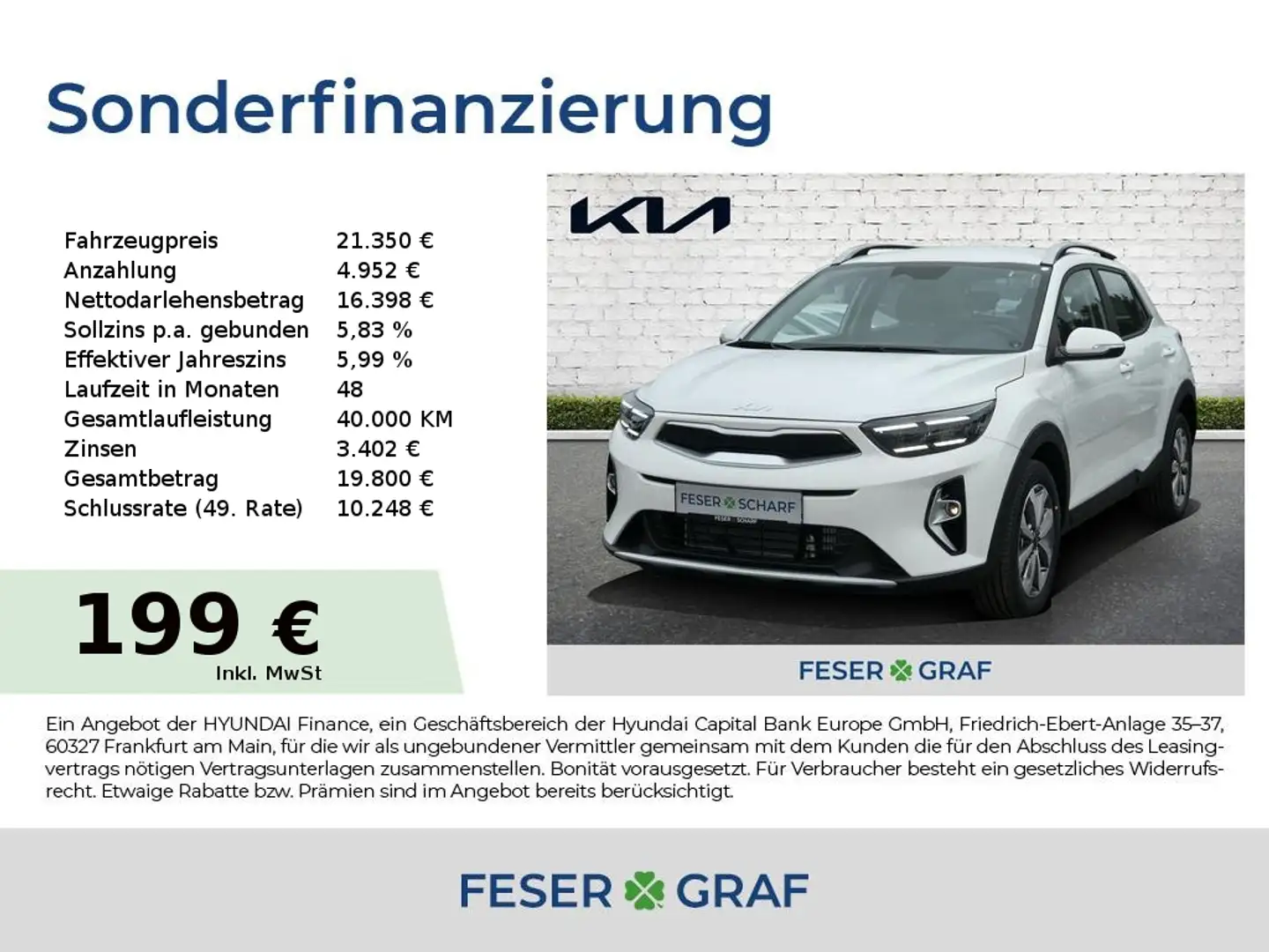 Kia Stonic 1.0T VISION LED Navi Sitzhzg. Tempomat Wit - 1
