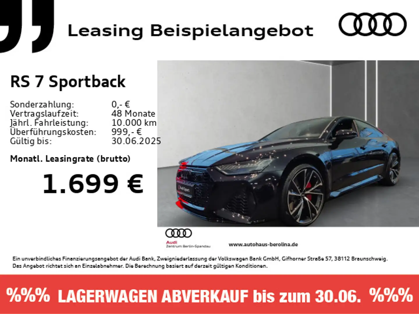 Audi RS7 RS7 Sportback performance *HD-MATRIX*PANO*B&O* Schwarz - 1