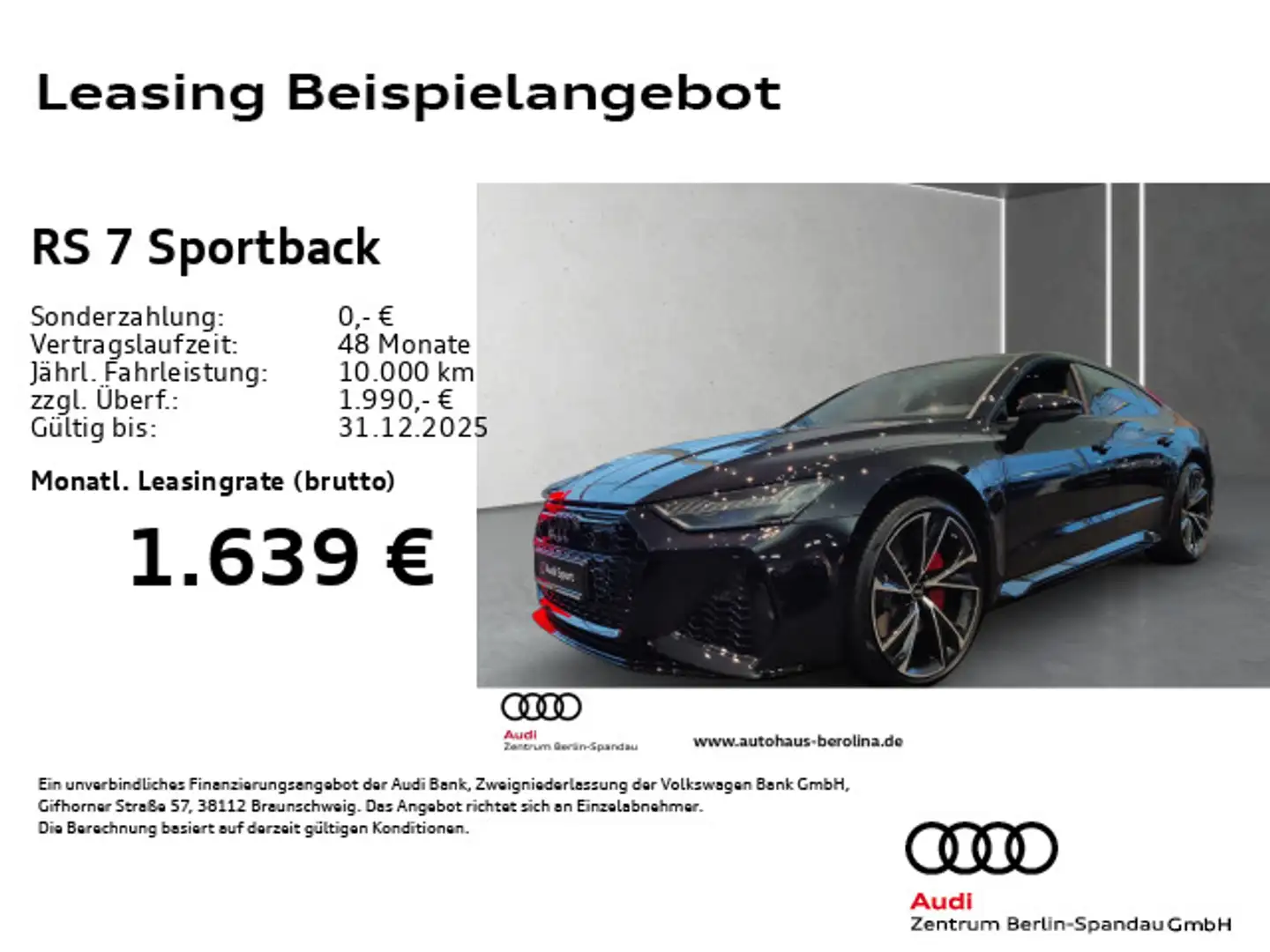 Audi RS7 RS7 Sportback performance *HD-MATRIX*PANO*B&O* Negro - 1