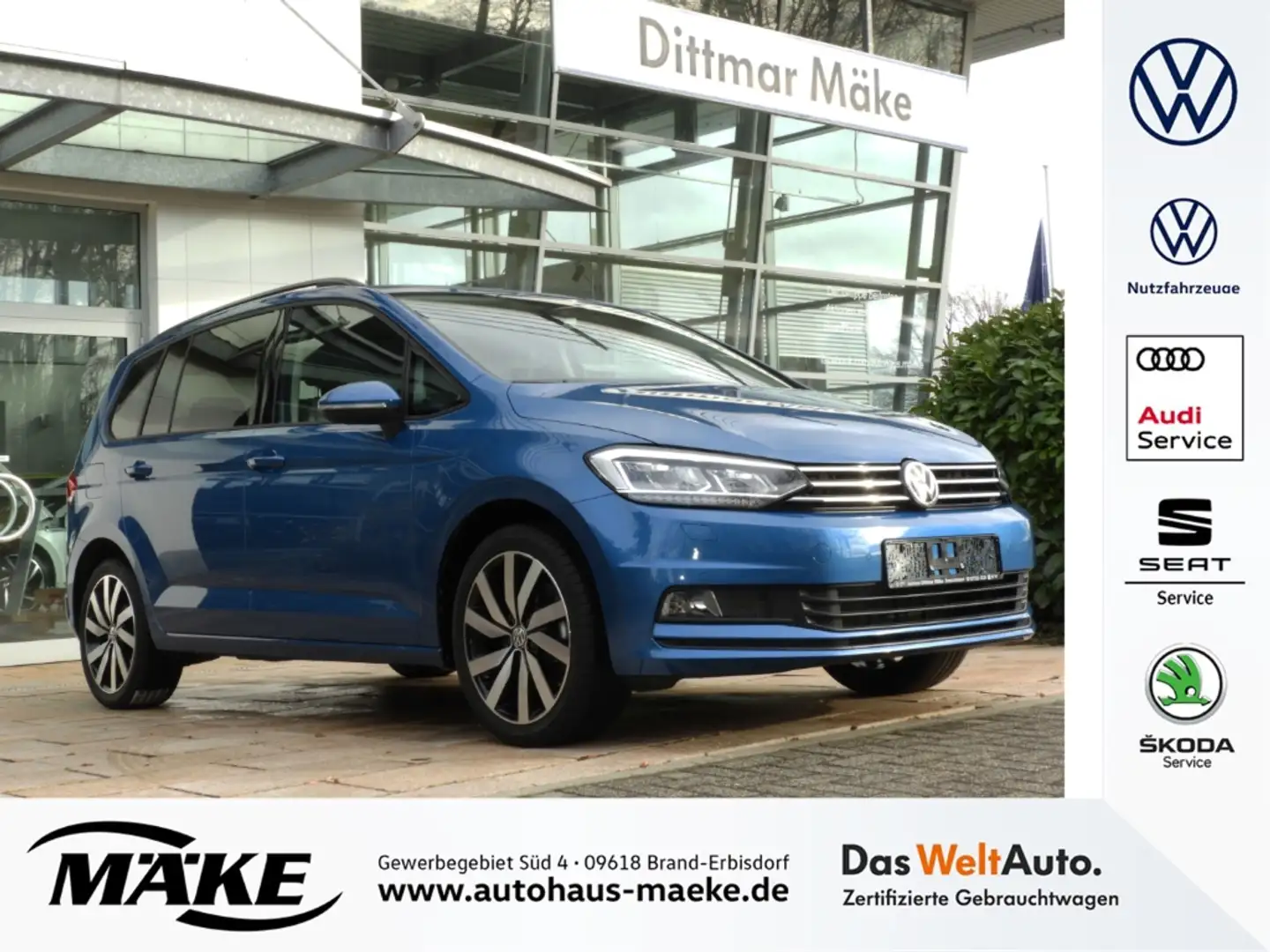 Volkswagen Touran 1.4 TSI Comfortline DSG LED RFK ALU 5-Si. Blau - 1