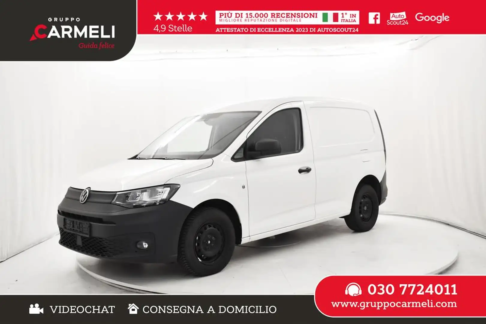 Volkswagen Caddy cargo 2.0 tdi scr 102cv Blanc - 1