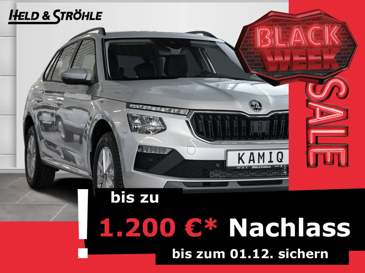 Skoda Kamiq Selection 1.0 TSI DSG LED NAV ACC KAM SHZ Silber - 1