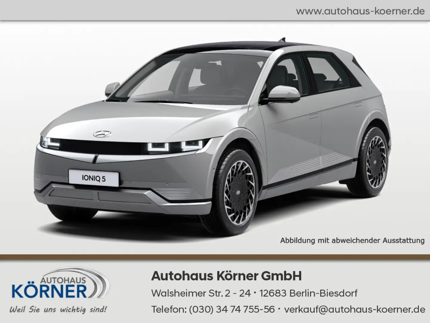 Hyundai IONIQ 5 77,4kWh DYNAMIQ PDC NAVI digit. Cockpit Grau - 1