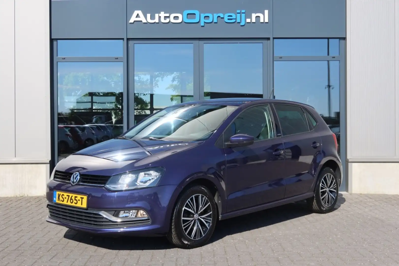 Volkswagen Polo 1.0 Comfortline Connected Serie 5drs. Clima, Stoel Blauw - 1